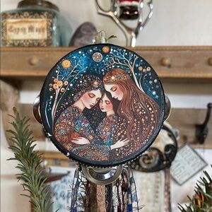 Artistic 4” Tambourine with Enchanting Sisters Design